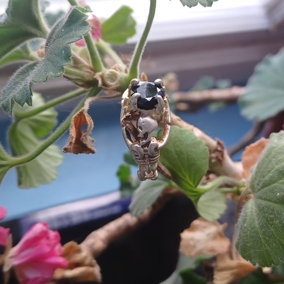 New ☠️keleton & Black Crystal Ring☠️ - Picture 4 of 11